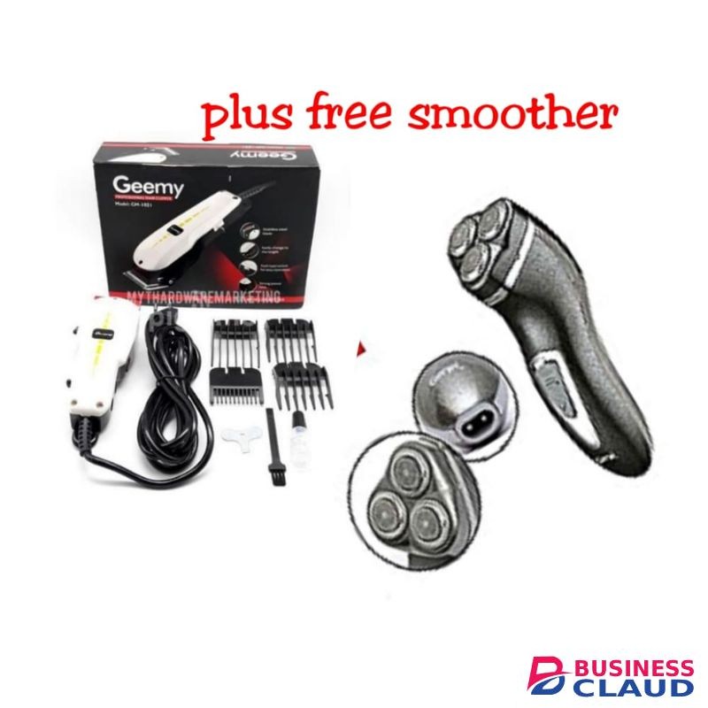 Geemy Electric Hair Barbering Machine Plus Free Smoother