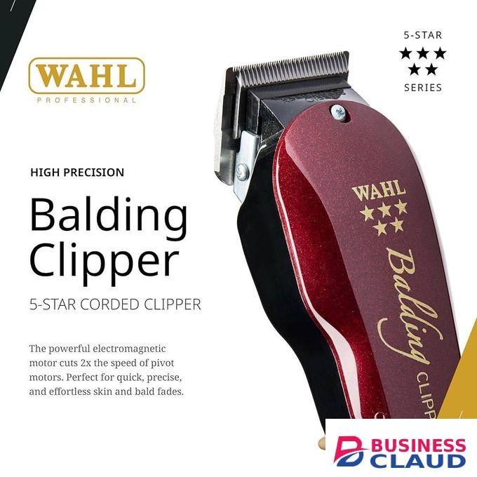 Wahl Original Professional 5 Star Balding Clipper, Corded V5000 Electromagnetic Motor, for Ultra-Close Trimming