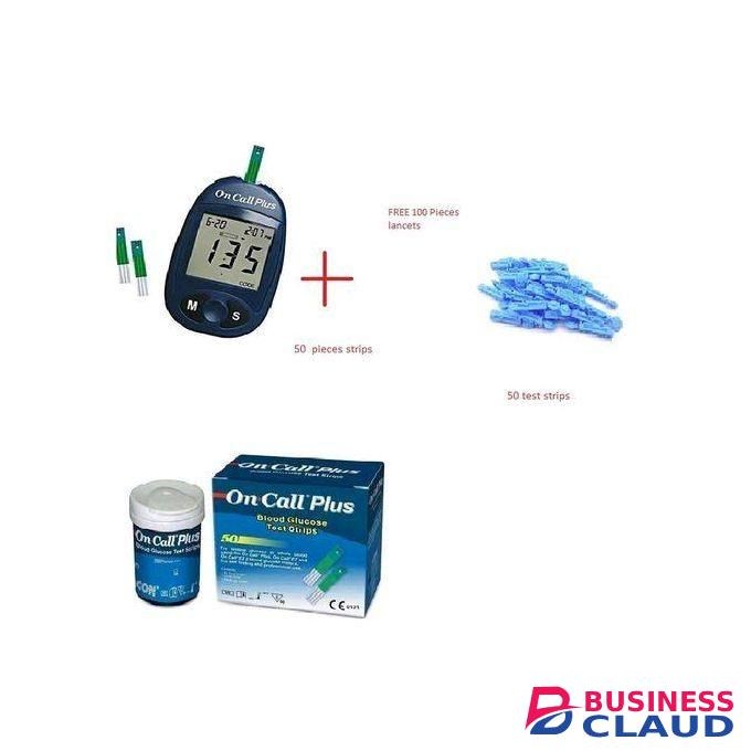 On Call Plus Glucometer With 50 Strips And 100 Lancets