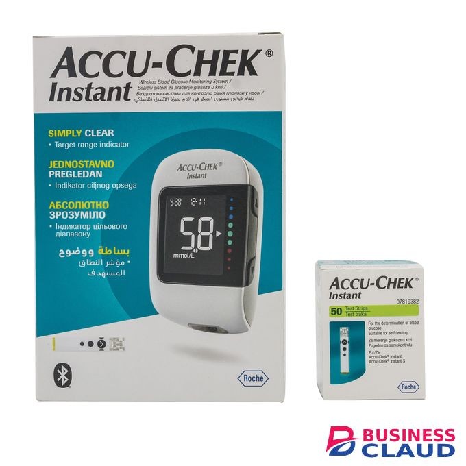 ACCU CHEK Instant Glucometer Machine + Strips (50s)