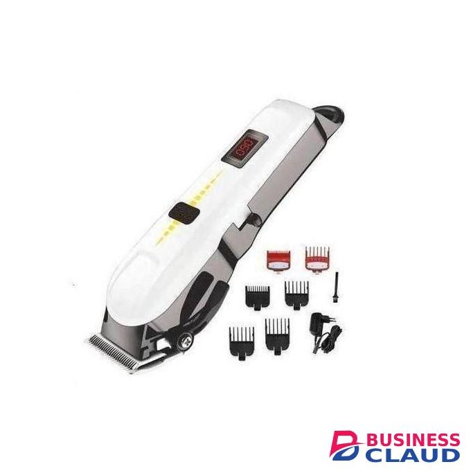 O'LEAR SALON OLEAR SALON High Quality KINYOZI Professional Cordless Rechargeable Hair Trimmer Clipper Shaving Machine Kinyozi With Battery LCD Display - Whit
