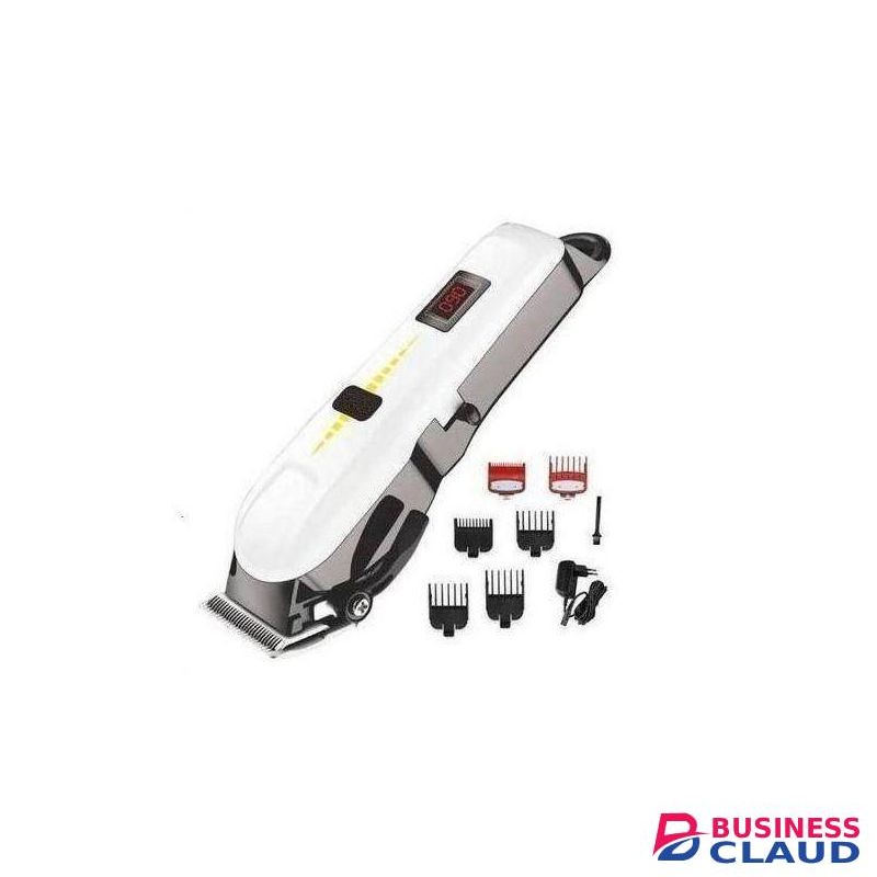 O'LEAR SALON OLEAR SALON High Quality KINYOZI Professional Cordless Rechargeable Hair Trimmer Clipper Shaving Machine Kinyozi With Battery LCD Display - Whit