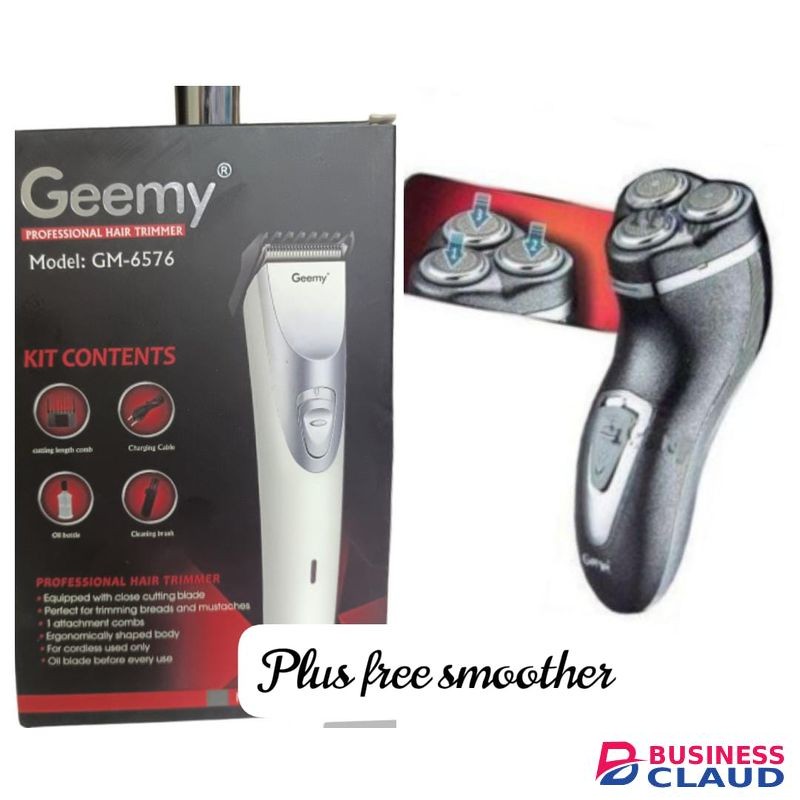 Geemy GM-696Hair Trimmer PLUS Free Smoother
