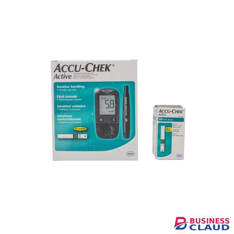 ACCU CHEK Active Blood Glucose Meter + Strips (50s)