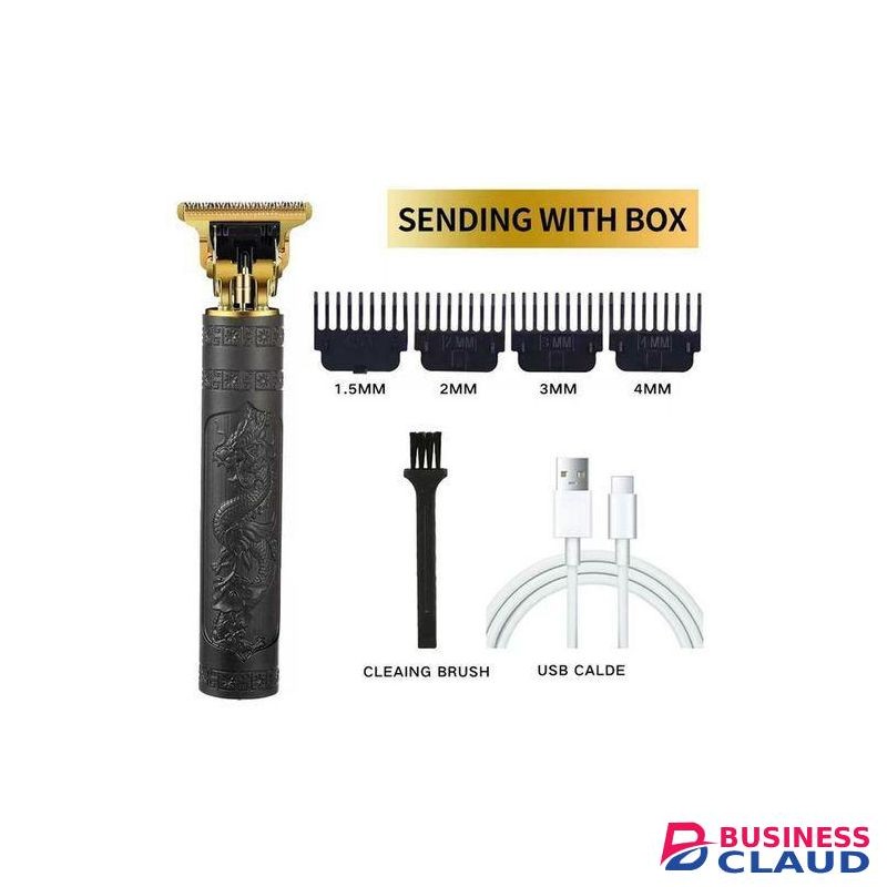Hair Clipper Hair Trimmer Electric Shaver USB Cordless - Professional Grooming Kit for Men with 4 Combs guides - Black