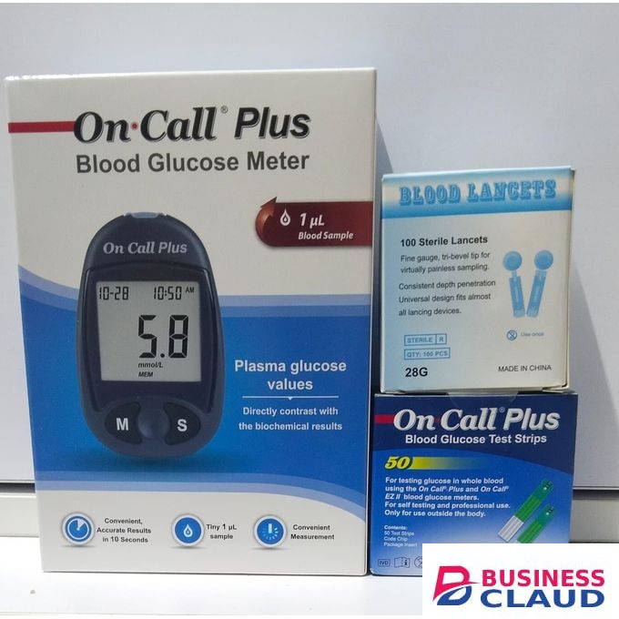 On Call Plus blood glucose test full kit