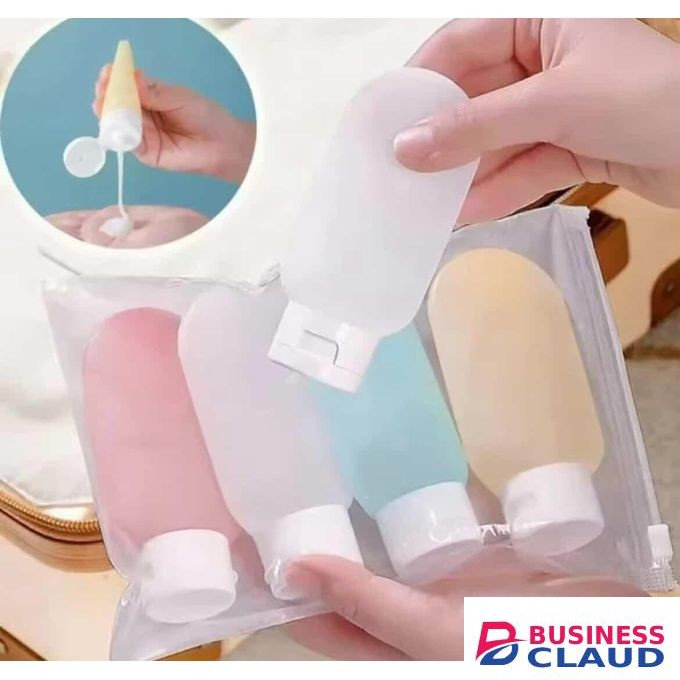 4 pc refillable travel bottle set