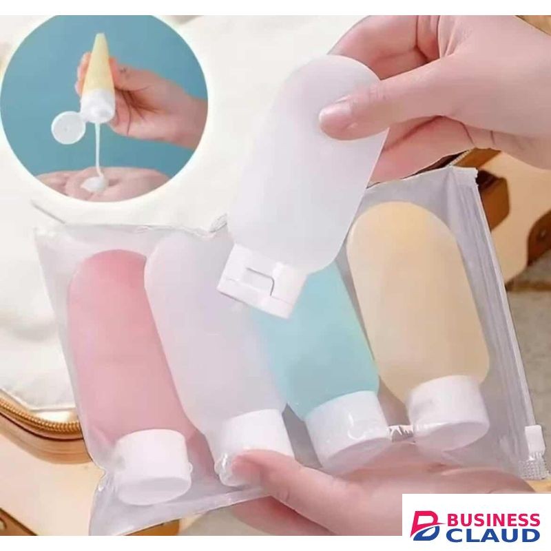 4 pc refillable travel bottle set