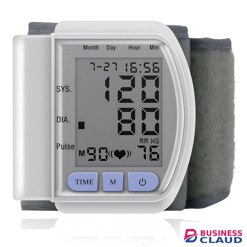 Automatic Sphygmomanometer Wrist Monitor LCD Digital Wrist Blood Pressure Monitor Heart Pulse Measure High Real-time