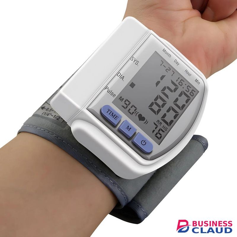 Automatic Sphygmomanometer Wrist Monitor LCD Digital Wrist Blood Pressure Monitor Heart Pulse Measure High Real-time
