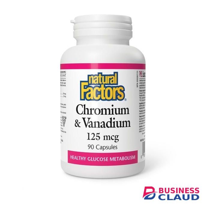 Natural Factors Chromium & Vanadium 125 mcg 90 Capsules