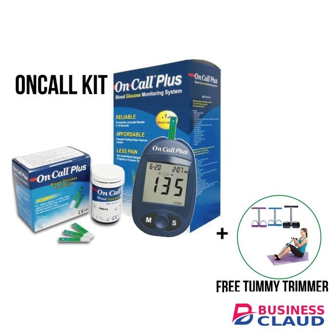 On Call Plus Blood Sugar Meter,Glucometer + Tummy Trimmer