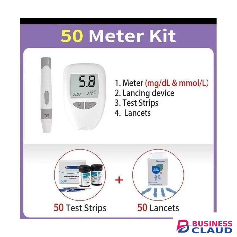 Blood Glucose/Sugar Monitor plus Test strips & Lancets – Portable Self-Test Blood Sugar Meter for Home Use, uses battery