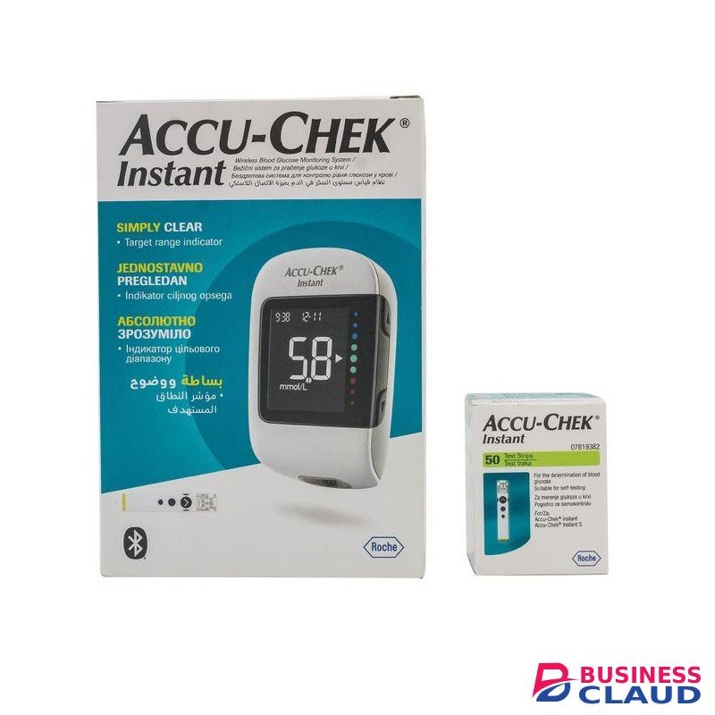 ACCU CHEK Instant Glucometer Machine + Strips (10s)