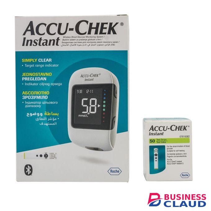 ACCU CHEK Instant Glucometer Machine + Strips (10s)