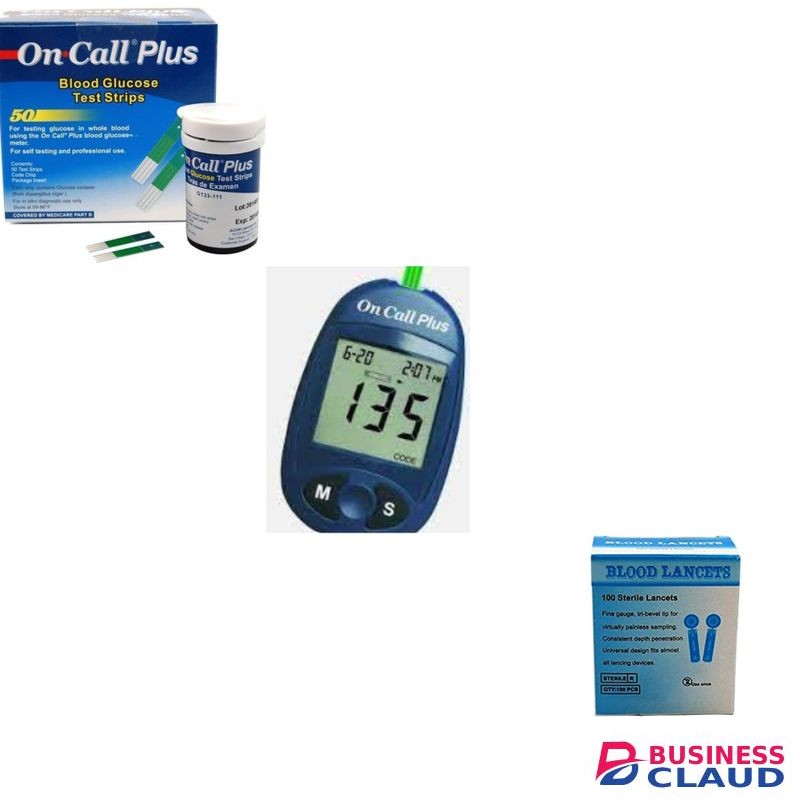 On Call Plus Meter + 50 Strips + 100 Lancets.