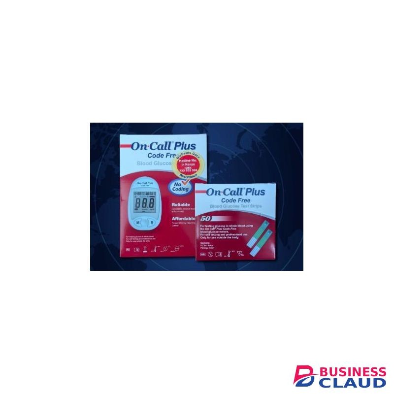 On Call Plus Blood Glucose Code Meter plus strips 50s