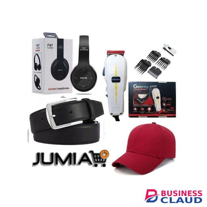 Geemy BEST SHAVING MACHINE // Barbering/Barbershop Hair Shaving Machine-Kinyozi P47 Headphone + Cap + Belt