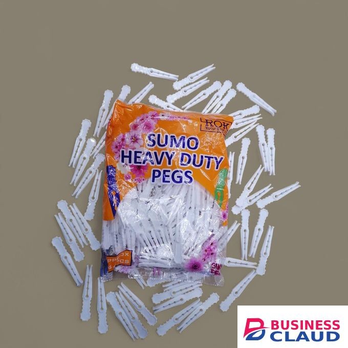 144 PIECES WHITE STRONG DURABLE FIRM GRIP HIGH QUALITY CLOTH PEGS