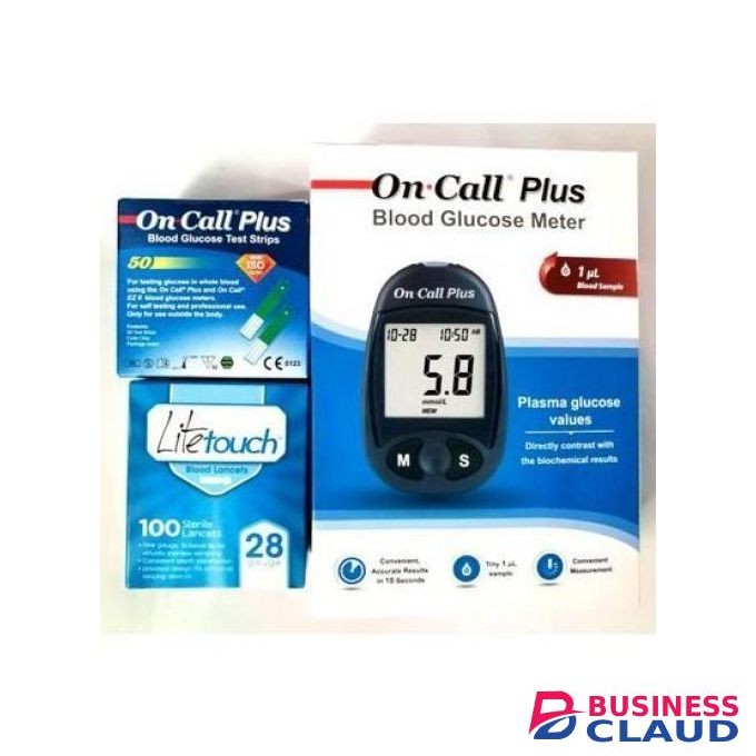 On Call Plus Blood Sugar Meter,Glucometer Plus Strips Plus Lancets