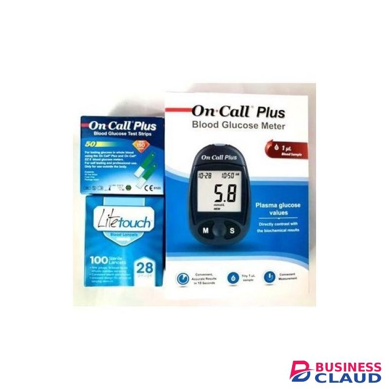 On Call Plus Blood Sugar Meter,Glucometer Plus Strips Plus Lancets