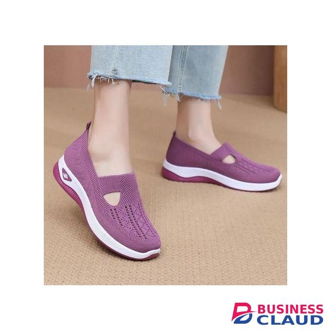 Breathable Rubbers// Soft Sole// Orthopaedic Shoes//Ladies Canvas-Purple
