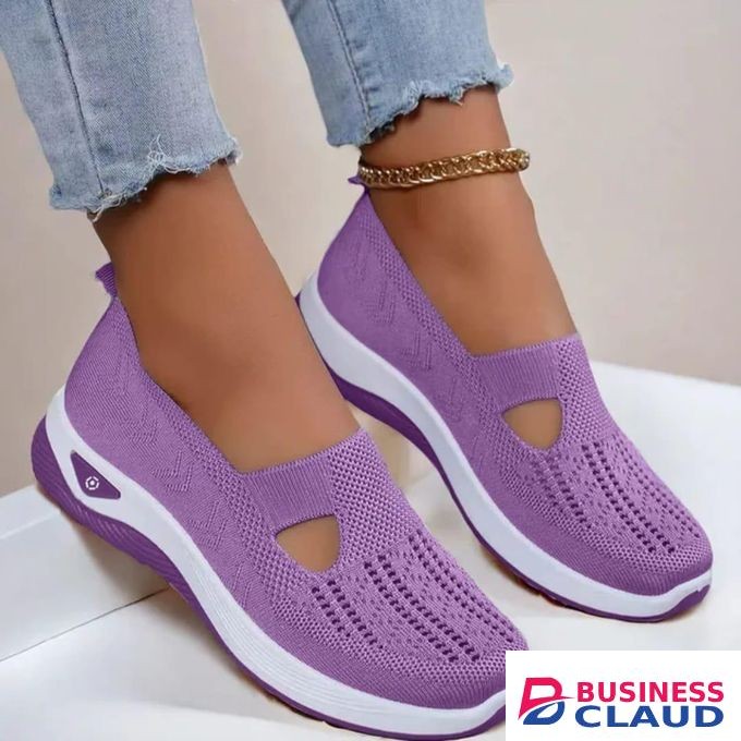 Breathable Rubbers// Soft Sole// Orthopaedic Shoes//Ladies Canvas-Purple