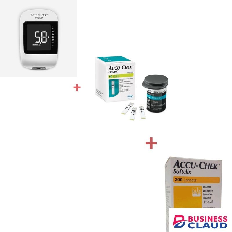 ACCU CHEK INSTANT METER + 50S STRIPs + 200 SOFTCLIX LANCETES