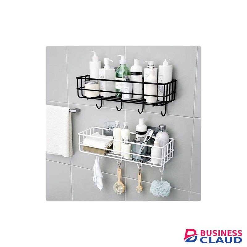 Home Metallic Bathroom Shelf Organizer