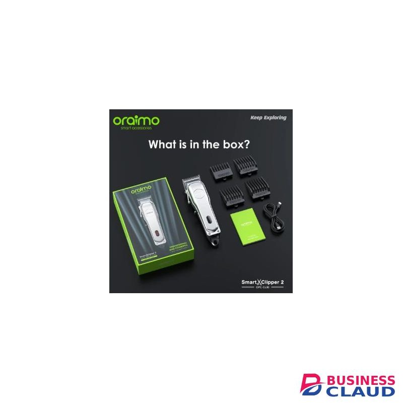 Oraimo SmartClipper 2 Professional Cordless Hair Clipper – 150-Minute Runtime, Stainless Steel Blades (Ref: OPC-CL30)