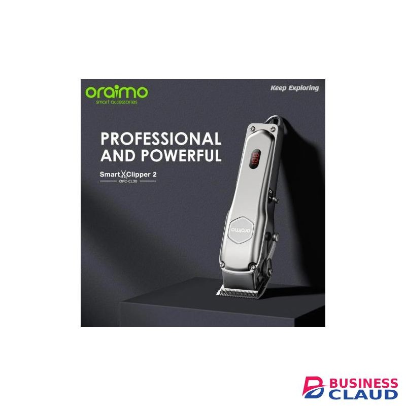 Oraimo SmartClipper 2 Professional Cordless Hair Clipper – 150-Minute Runtime, Stainless Steel Blades (Ref: OPC-CL30)