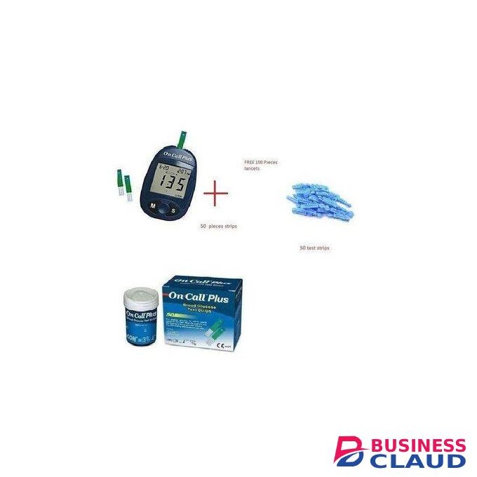 On Call Plus On Call Glucometer, 50Test Strips,100 Lancets
