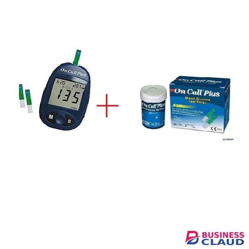 On Call Plus Blood Glucose Meter With 50 Test Strips.