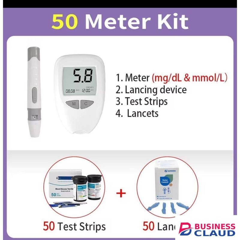 Blood Glucose Monitor – Portable Self-Test Blood Sugar Meter for Home Use