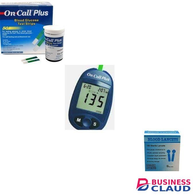 Share This Product On Call Plus Meter + 50 Strips + 100 Lancets.