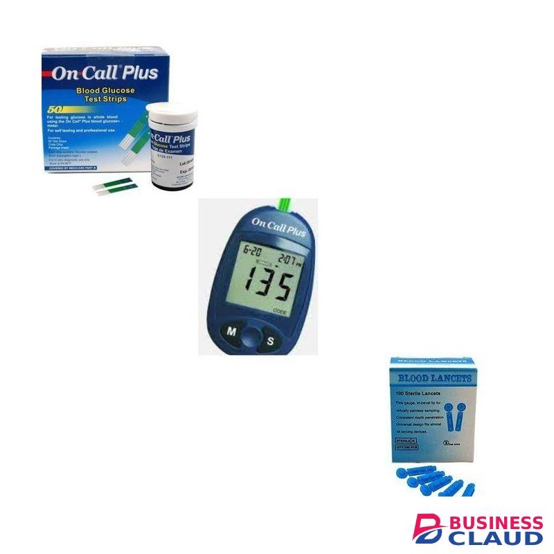 Share This Product On Call Plus Meter + 50 Strips + 100 Lancets.