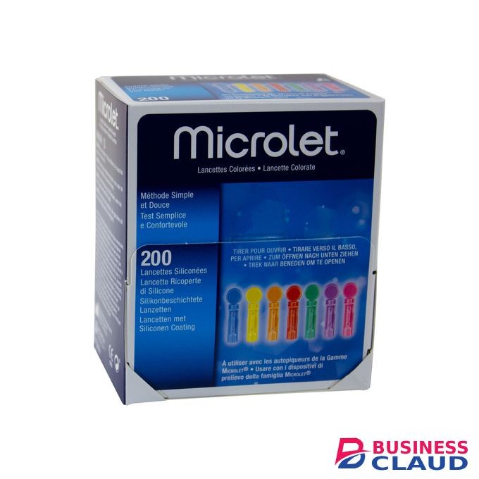 Bayer Microlet Coloured Lancetes 200pieces