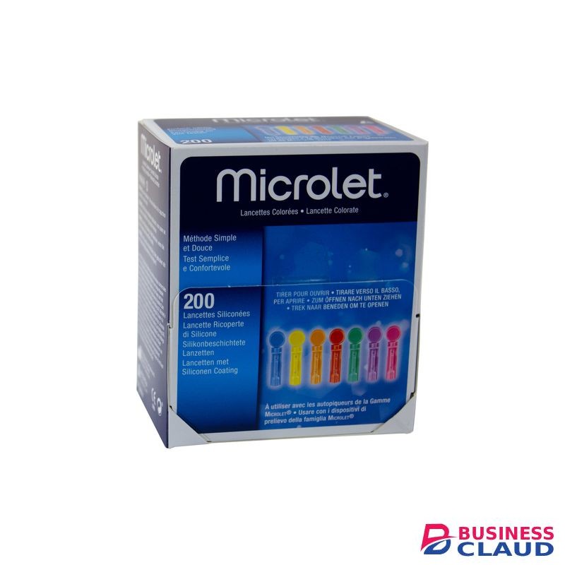 Bayer Microlet Coloured Lancetes 200pieces