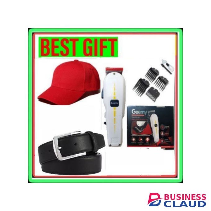 Geemy Barber Shop Shaving Machine & Belt + Cap