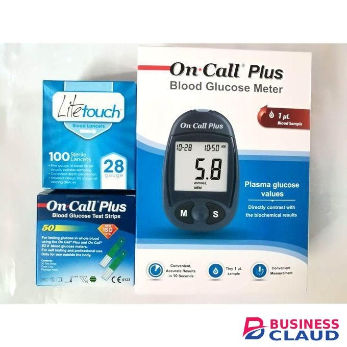 On Call Plus Glucometer Complete With 50 Strips