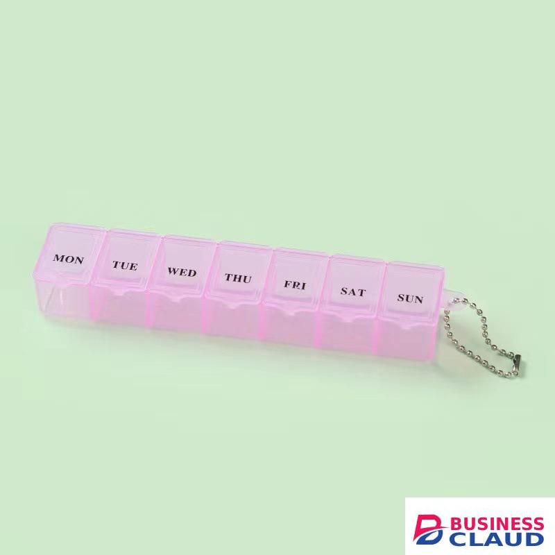 7 grid week medicine organizer-pink