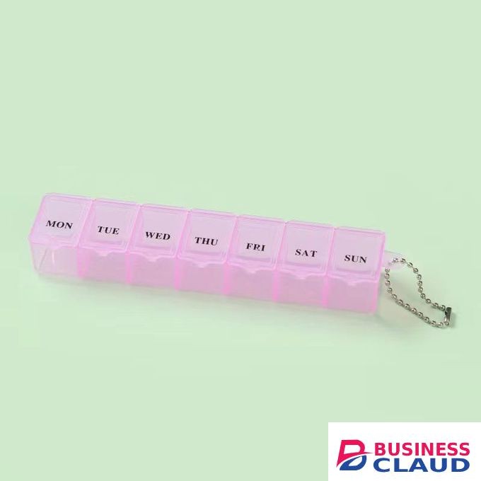 7 grid week medicine organizer-pink