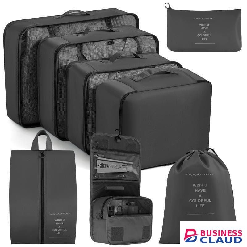 8pcs luggage travel organizer for suitcase with toiletry case