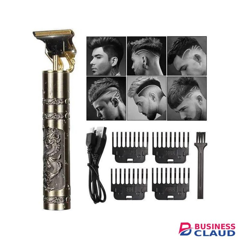 VINTAGE T9 Vintage Dragon Rechargeable Metal Hair Clipper Trimmer/shaver - Gold