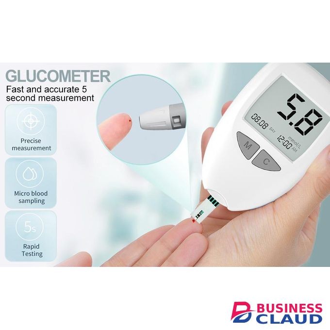 Digital Blood Glucose Monitoring System Kit - Fast 10s Glucometer with 50 Test Strips and 50 Prick Needles/Lancets - Accurate Home Diabetes Tester