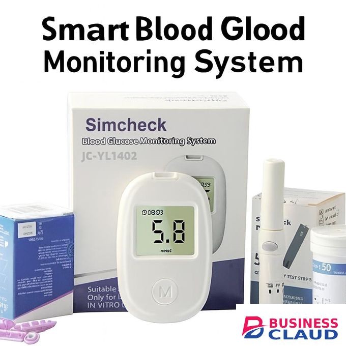 Simcheck Glucose Monitor Kit – Instant Results - Test Pen + 50 Test Strips + 50 Lancets + Glucometer for Daily Diabetes Control