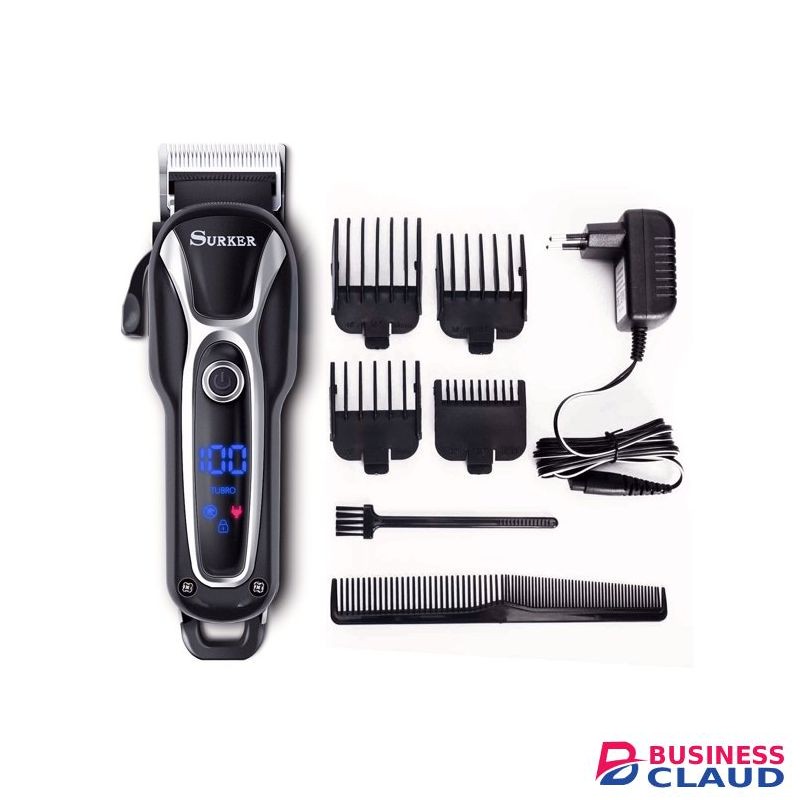 Surker Cordless Titanium Blades Hair Clipper Grooming Kit Turbo SK805