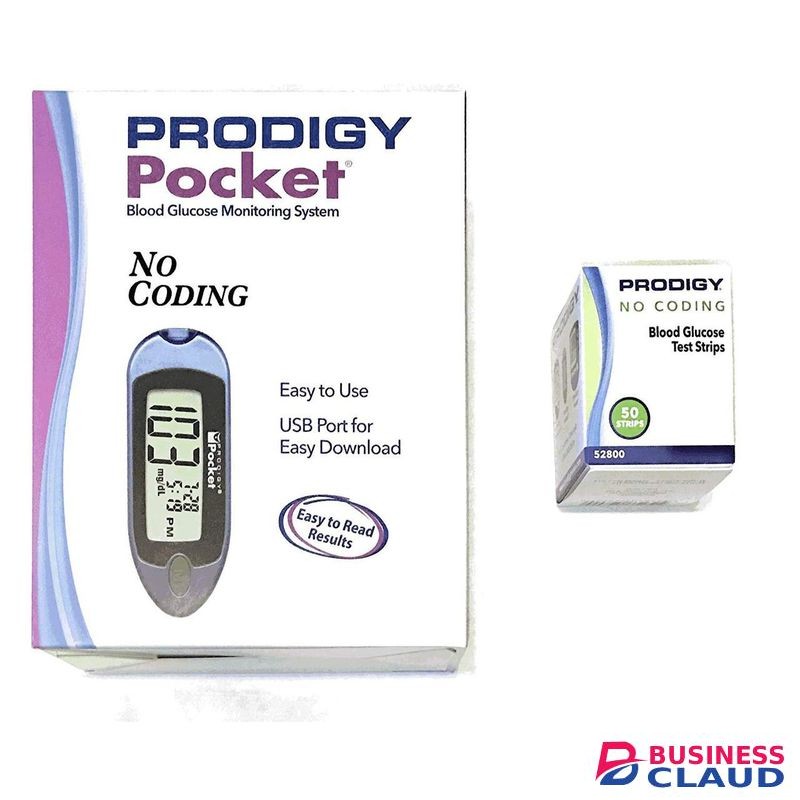 Prodigy Pocket Blood Glucose Monitoring System with 50 Test Strips