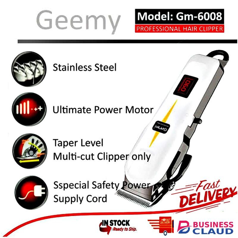 Geemy Rechargeable Electric Hair Clipper And Trimmer