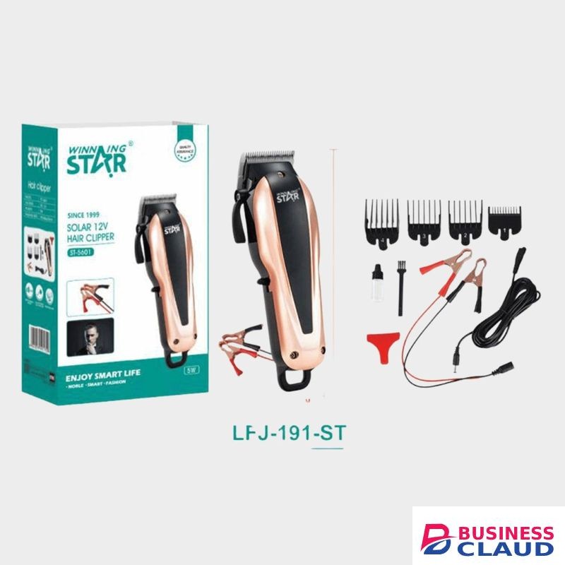Winningstar Solar Shaver 12V DC Solar Shaving Machine Solar Hair Clipper + Accessories 12 Volt
